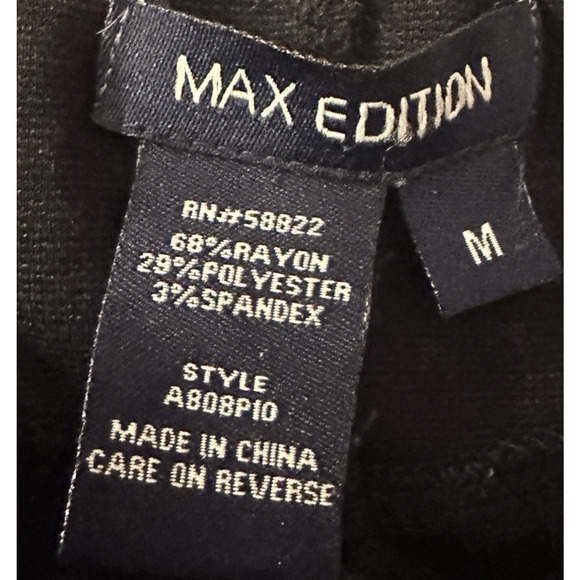 Max Edition Womens Skirt Pencil Black Short Mini Above Knee Career Size Medium M - Picture 6 of 7